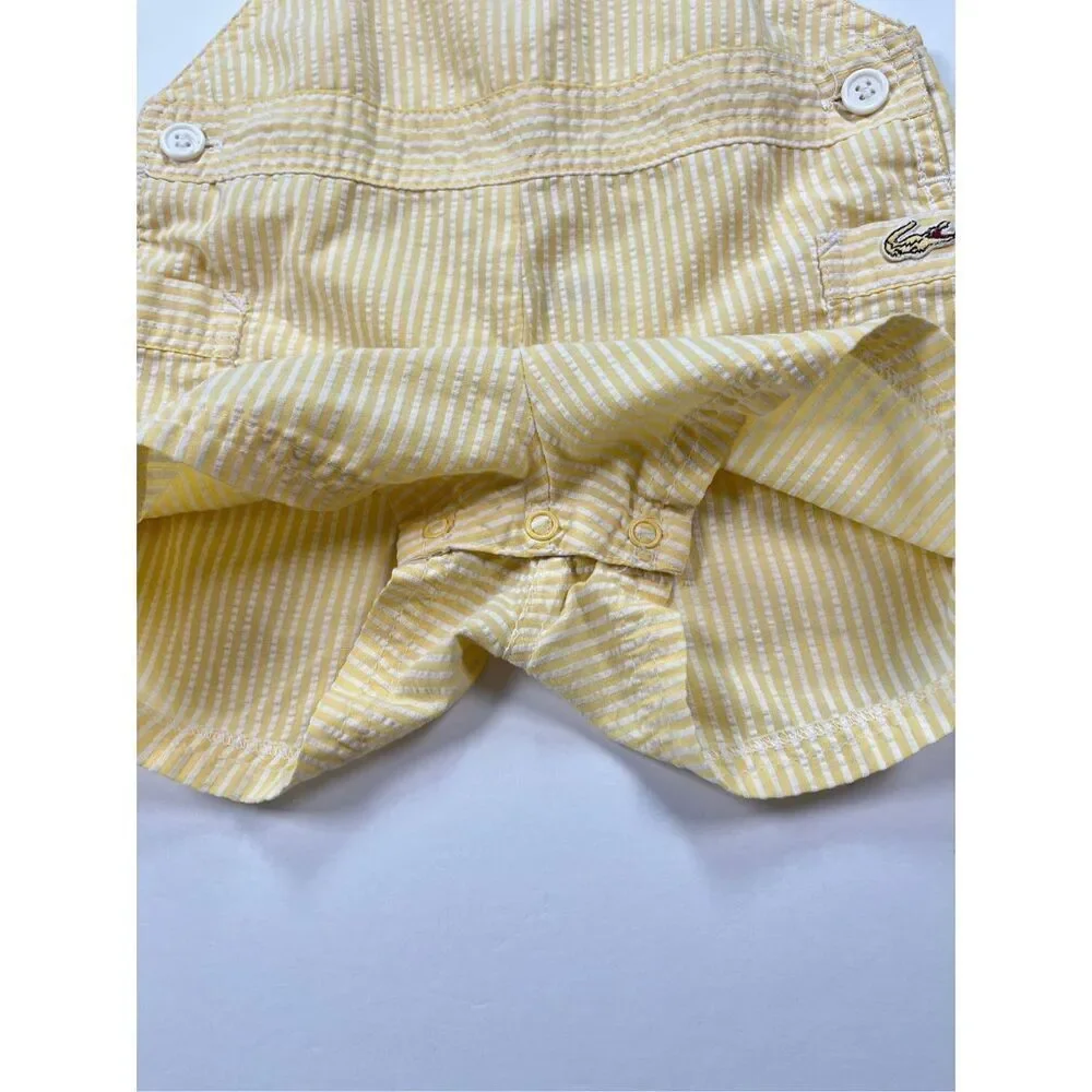 Vintage Izod Lacoste Infant Toddler Seersucker Romper Crocodile Logo Size 2T - Picture 5 of 8
